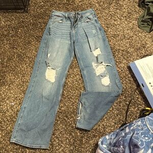 Hardly worn baggy Hollister jeans